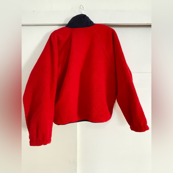 Free People Hit the Slopes Red/Navy Colorblock Pullover S - Picture 3 of 4